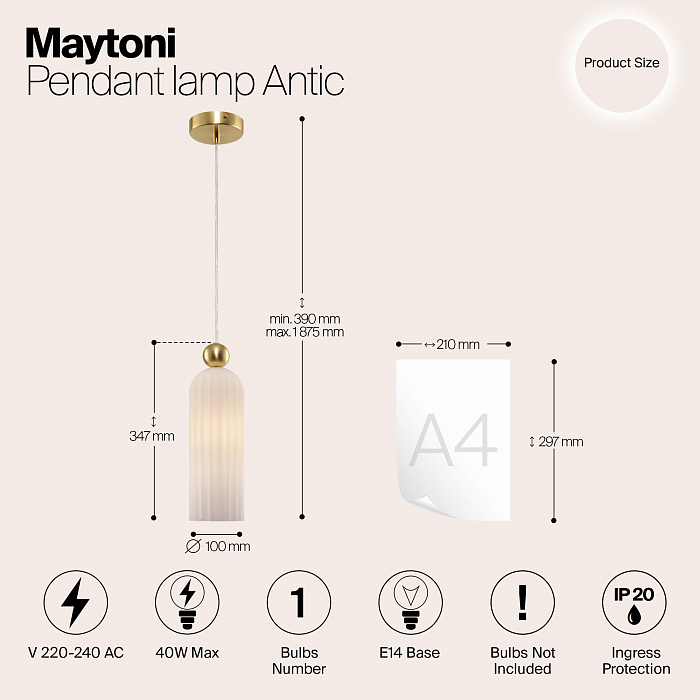 Светильник Maytoni MOD302PL-01W